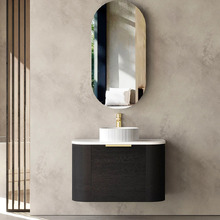 Bondi Wall Hung Single Vanity with Pure White Countertop